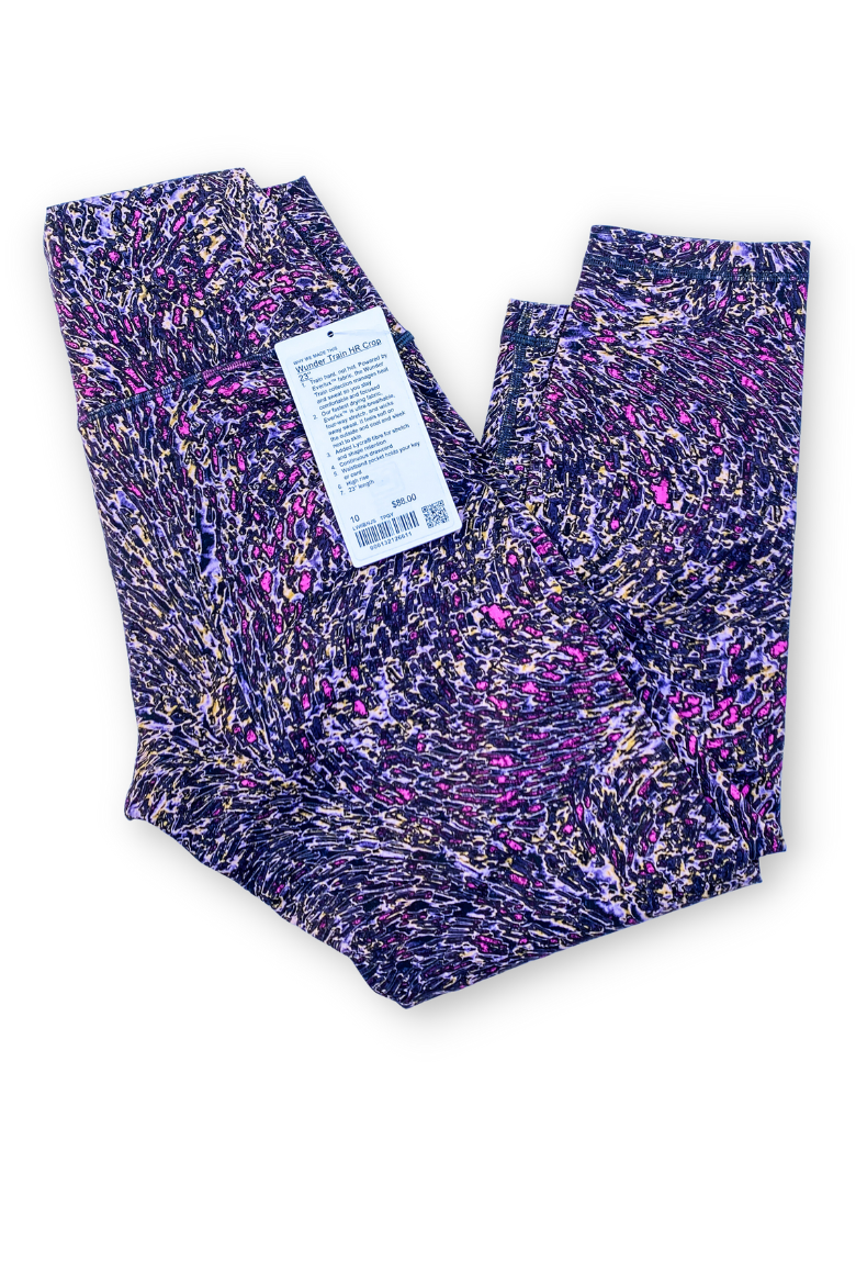 lululemon Wunder Train HR Crop Topography Multi