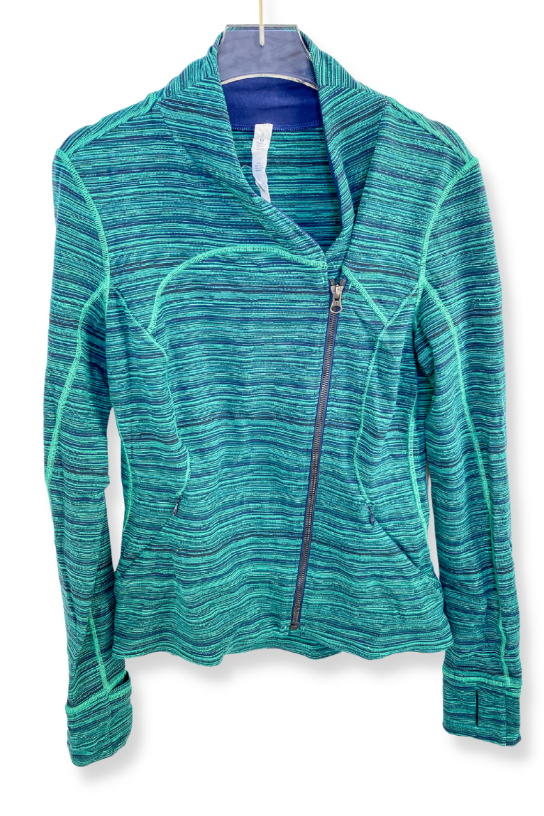 lululemon resale - Lululemon Precision Jacket Cyber Jungle Hero Blue - size 8 - for-sale-lululemon discount