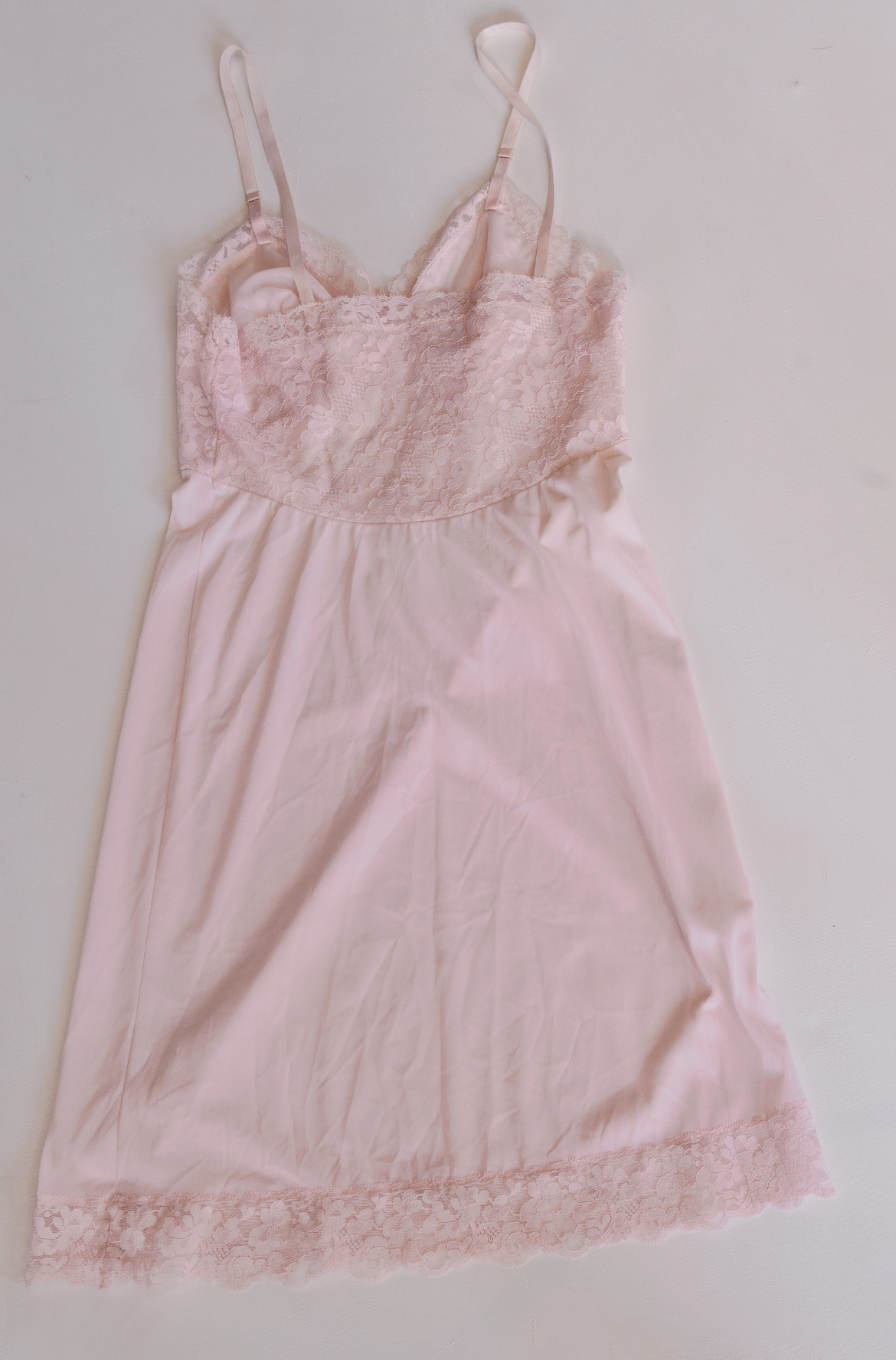Vintage Lingerie 1950’s Tricot Nylon and Lace Slip by Vanity Fair