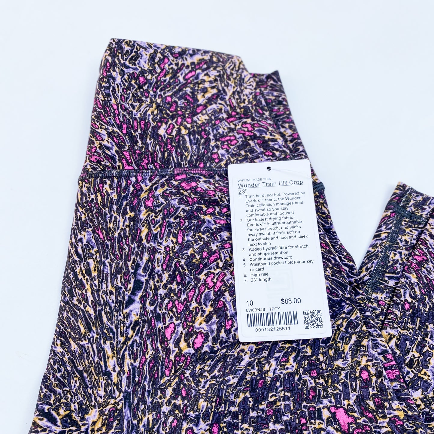 lululemon Wunder Train HR Crop Topography Multi