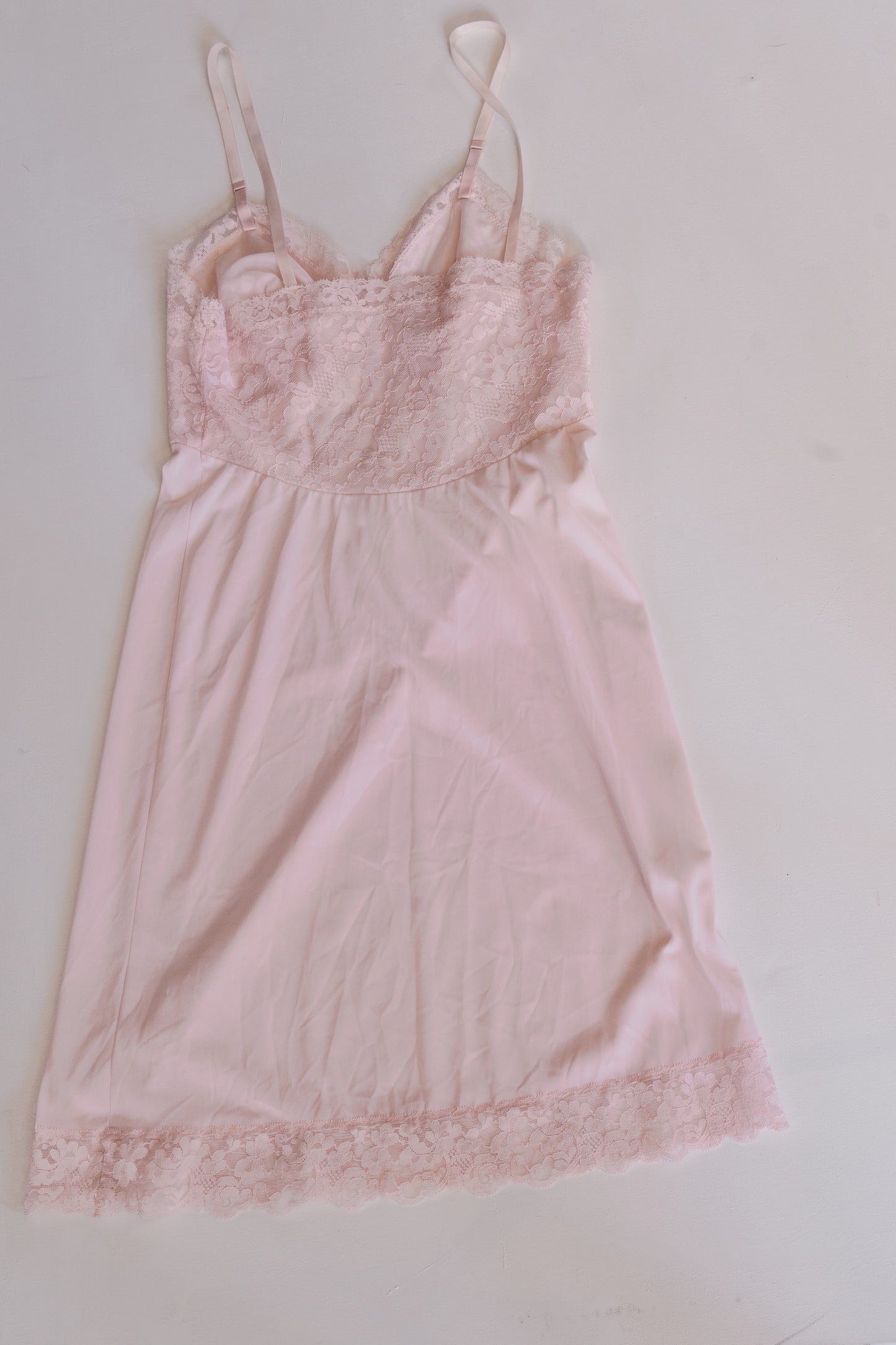 Vintage Lingerie 1950’s Tricot Nylon and Lace Slip by Vanity Fair