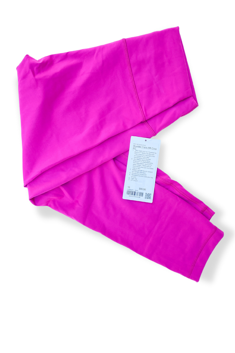 lululemon-discounts-resale-lululemon Wunder Train HR Crop 23” Ripened Raspberry—size-10-NWT